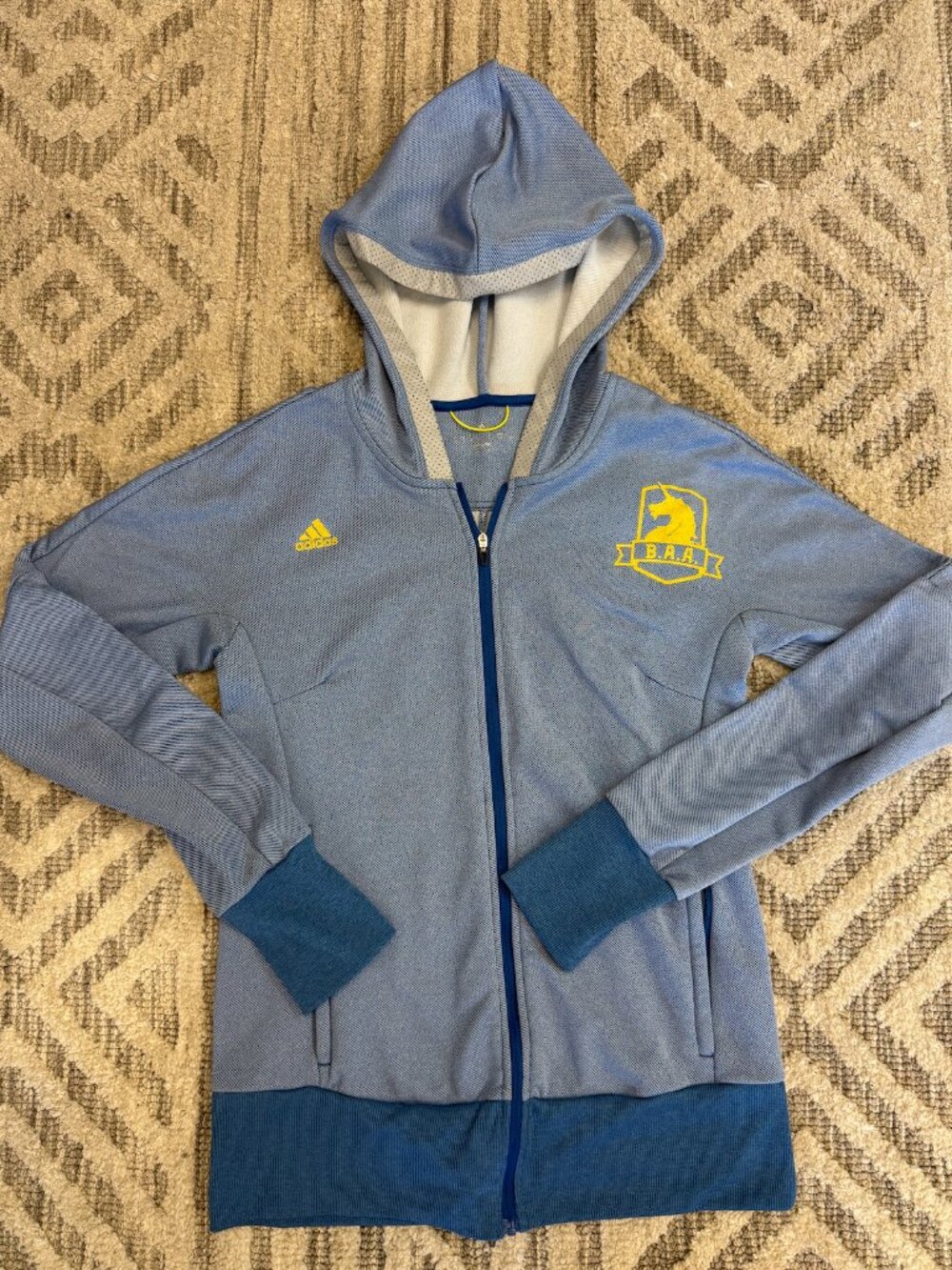 Adidas B.A.A. BOSTON MARATHON Zippered Climalite (Women's S) Warm-Up Jacket